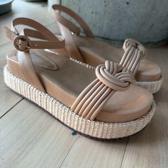 Alexandre Birman Vicky Leather Sandals Size 37 - Picture 1 of 8